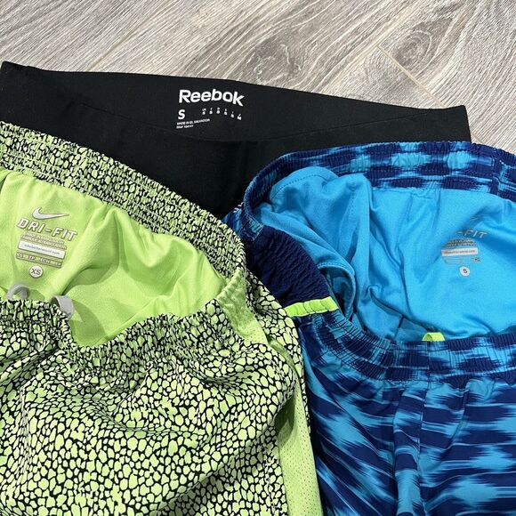 NIKE DRI-FIT Running Shorts REEBOK Women's XS/SMALL Lined Patterned Athletic - Picture 4 of 4